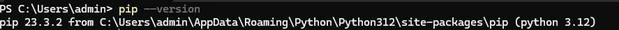 Result of pip --version
